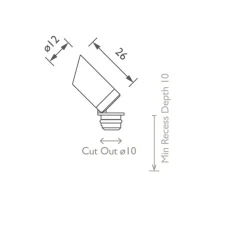 Spot, Vorsa Dot Miniature, bronze, LED, dim, 2700K, 90 lm, Ø1,2cm, H2,6cm - John Cullen