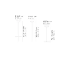 Support, pied de lampe, Pina, blanc, Ø16,6cm, H93cm - Zafferano