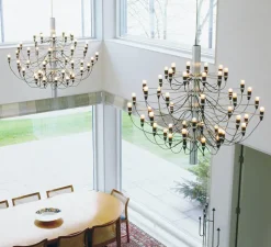 Suspension, 2097/50, chromé (ampoules transparentes), 2200K, Ø100cm, H88cm - Flos