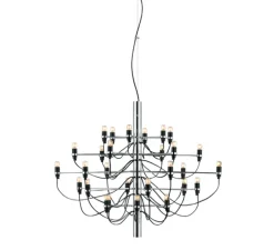 Suspension, 2097/30, chromé (ampoules transparentes), 2200K, Ø88cm, H72cm - Flos
