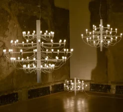 Suspension, 2097/30 Clear Bulbs , blanc, Ø88cm, H72cm - Flos