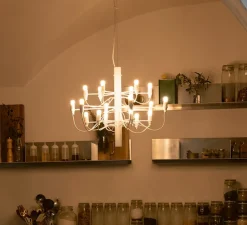 Suspension, 2097/18 Clear Bulbs , blanc, Ø69cm, H51cm - Flos