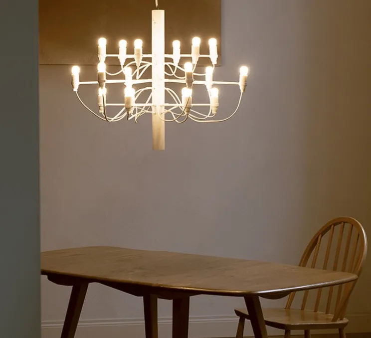 Suspension, 2097/18 Clear Bulbs , blanc, Ø69cm, H51cm - Flos