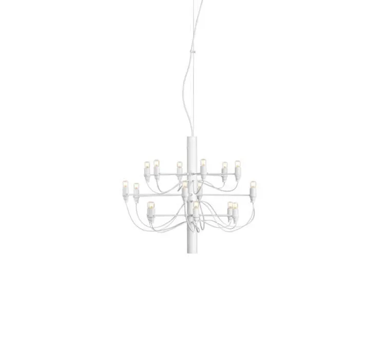 Suspension, 2097/18 Clear Bulbs , blanc, Ø69cm, H51cm - Flos