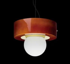 Suspension, 2.02, Cognac, LED, 2500K, 100lm, Ø27cm, H24cm - HAOS