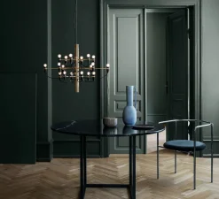 Suspension, 2097/18, laiton (ampoules dépolies), 2700K, Ø69cm, H51cm - Flos