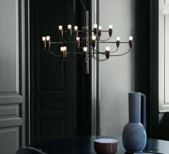 Suspension, 2097/18, noir (ampoules dépolies), 2700K, Ø69cm, H51cm - Flos