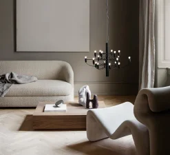 Suspension, 2097/18, noir (ampoules dépolies), 2700K, Ø69cm, H51cm - Flos