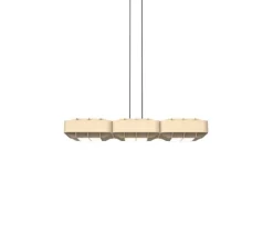 Suspension, 1979 Triple, ivoire mat, LED, dim, 3000K, 4800 lm, L91,5cm, H12,7cm - Darmes