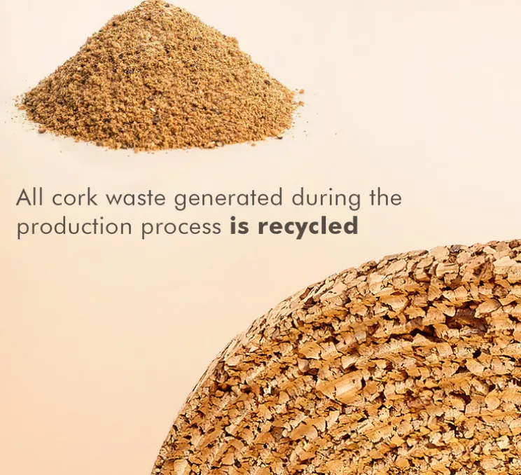 Suspension accoustique, Calma C, laiton, liège sombre, LED, 2700K, 665-836 lm, Ø48cm, H60cm - Luxcambra