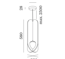 Suspension accoustique, Solli Cocoon 1.0, blanc cassé, LED, dim, 2700K, 290 lm, Ø22cm, H58cm - Wever&Ducré