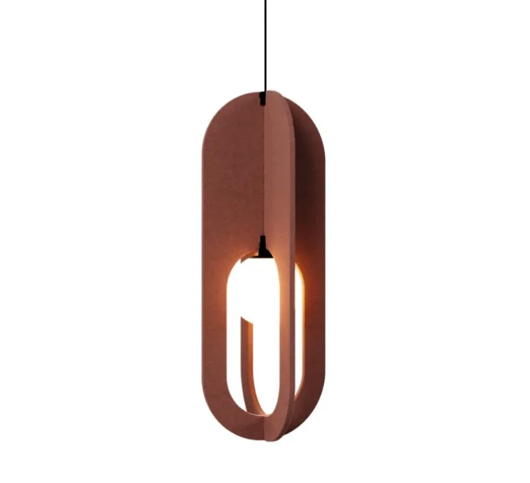 Suspension accoustique, Solli Cocoon 2.0, feutre oxyde rouge, LED, dim, 3000K, 270 lm, Ø22cm, H58cm - Wever&Ducré