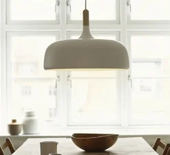 Suspension, Acorn, blanc, chêne, Ø48cm, H34cm - Northern