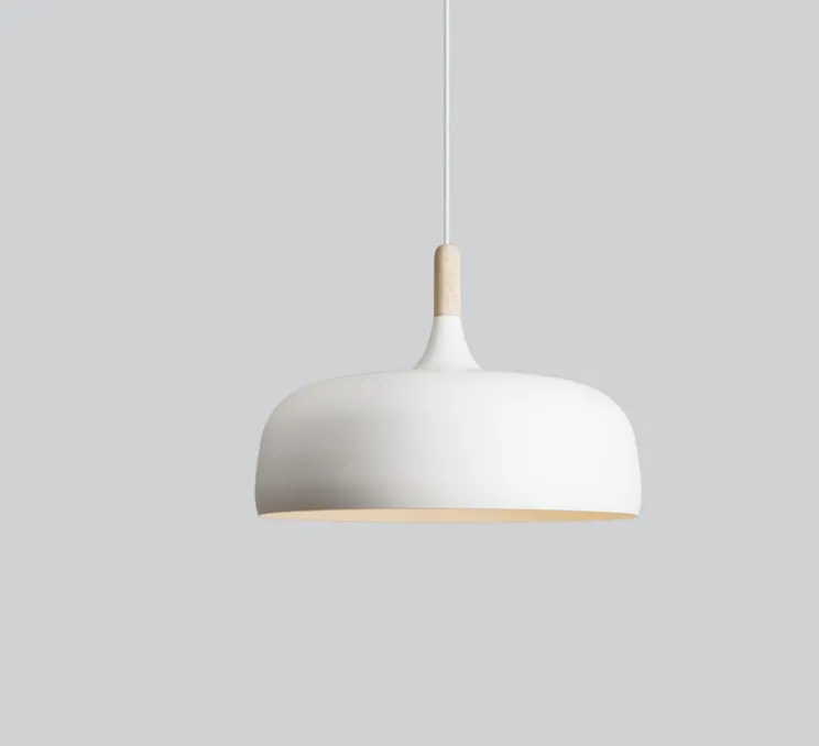 Suspension, Acorn, blanc, chêne, Ø48cm, H34cm - Northern