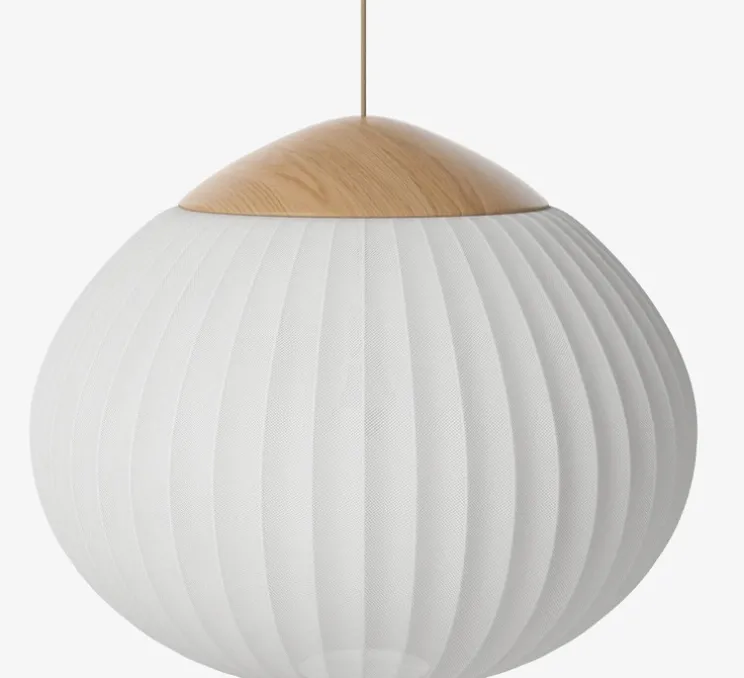 Suspension, Acorn, Blanc, chêne huilé, Ø64cm, H55cm - Bolia