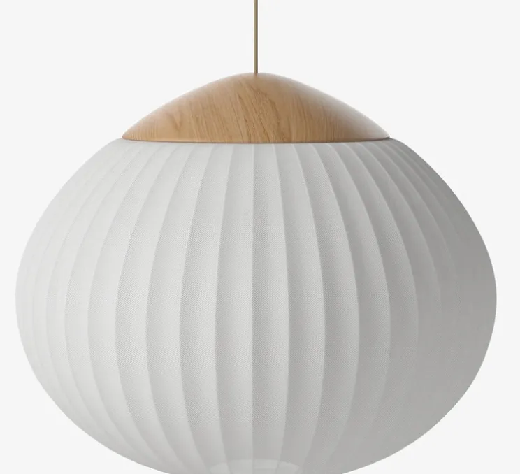 Suspension, Acorn, Blanc, chêne huilé, Ø64cm, H55cm - Bolia