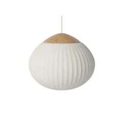 Suspension, Acorn, ivoire, chêne huilée, Ø50cm, H42,3cm - Bolia