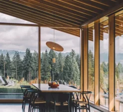 Suspension acoustique, Calma C, laiton, liège clair, LED, 2700K, 665-836 lm, Ø48cm, H60cm - Luxcambra