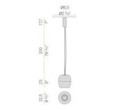 Suspension, Adamas, verre fumé, structure noire, LED, dim, 2700K, 624 lm, Ø22,5cm, H23cm - Panzeri