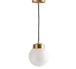 Suspension, Adore l'or glass 013, blanc, Ø17cm, H21cm - Zangra