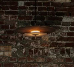 Suspension, Aeroplan Bois, LED, 3000K, 2400 lm, Ø47cm, H19cm - Loftlight