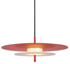 Suspension, Aeroplan, rouge, LED, 3000K, 2400 lm, Ø47cm, H19cm - Loftlight