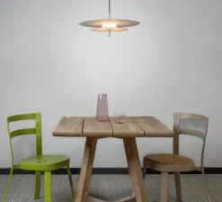 Suspension, Aeroplan verre, LED, 3000K, 2400 lm, Ø47cm, H19cm - Loftlight