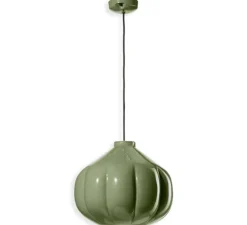 Suspension, Afoxé grande, vert kaki, Ø34cm, H30cm - Ferroluce