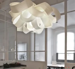 Suspension, Agatha, SG, blanc ivoire, H82cm, Ø140cm - LZF