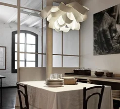 Suspension, Agatha, SP, blanc ivoire, Ø76cm, H37cm - LZF