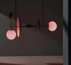 Suspension, Aglae, blanc, rose, L77,5cm, H41cm - Sphaer