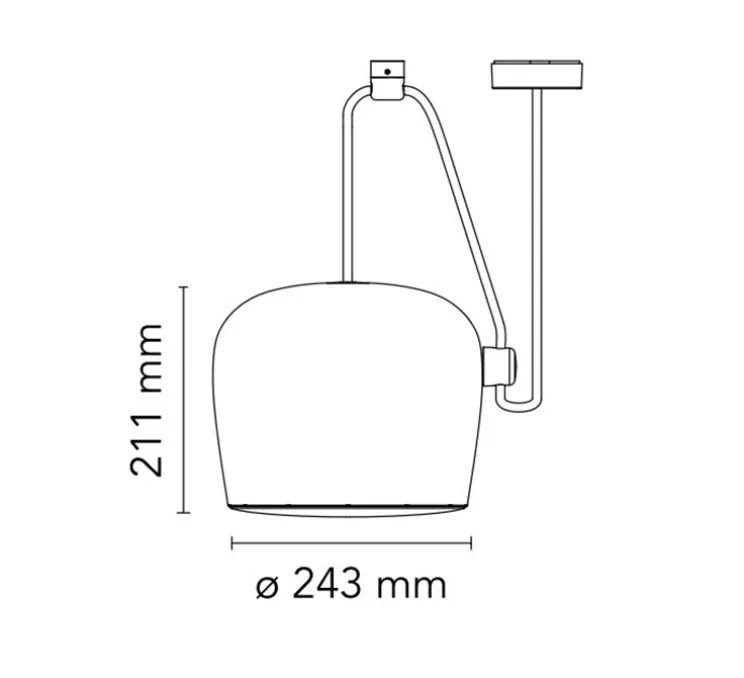 Suspension, Aim Simple, noir, LED, 2700K, 895lm, Ø24,3cm, H21,1cm - Flos