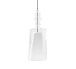 Suspension, Alibaglass, grande, pyrex transparent, Ø24cm, H65cm - Karman