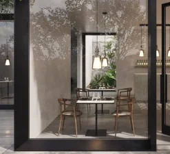 Suspension, Alibaglass, medium, pyrex bronze, Ø18cm, H41cm - Karman