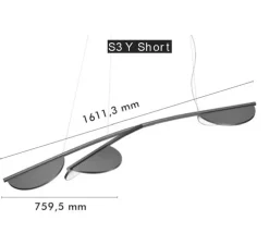 Suspension, Almendra Organic S3 Y Short, nude, LED, 2700K, 4200 lm, L161,1cm, H58,5cm - Flos