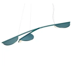 Suspension, Almendra Organic S3 Y Short, bleu baie, LED, 2700K, 4200 lm, L161,3cm, H53,3cm - Flos