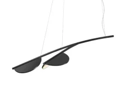 Suspension, Almendra Y Organic short 2, anthracite, LED, dim, 2700K, 902 lm, L132,59cm, H17,53cm - Flos