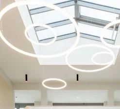 Suspension, Alphabet of light circular,blanc, LED, Ø90cm, 3000K, 6041lm, H5cm - Artemide