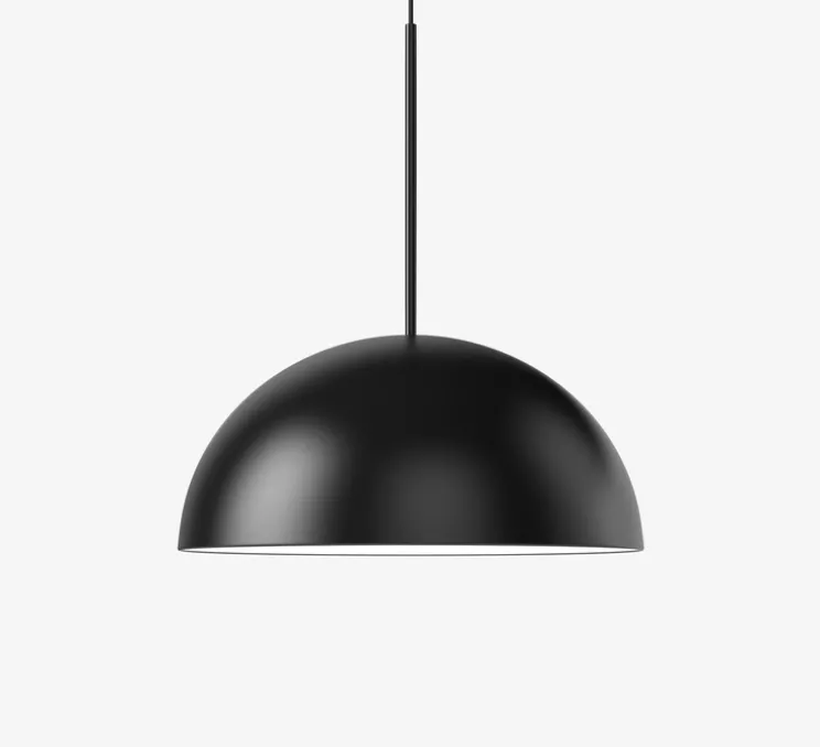 Suspension, Aluna, noir mat, LED, 2700K, 824 lm, Ø60cm, H27,6cm - Bolia