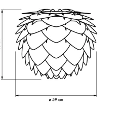 Suspension, Aluvia medium, gris, Ø59cm, H48cm - Umage