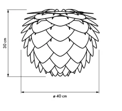 Suspension, Aluvia mini , rouge, Ø40cm, H30cm - Umage