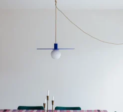 Suspension, Ama 60, bleu, Ø60cm, H10cm - Zuri