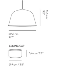 Suspension, Ambit 55, Vert , Ø55cm, H33,5cm - Muuto