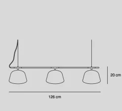Suspension, Ambit Rail, gris souris, L126cm, H20cm - Muuto