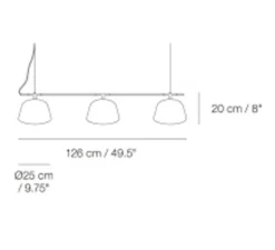 Suspension, Ambit Rail, taupe, L126cm, H20cm - Muuto