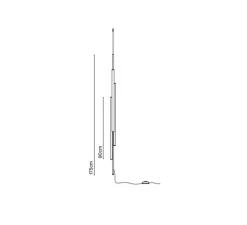 Suspension, Ambrosia V 175 plug in, or mat, LED, dim, 2700K, 4788 lm, Ø7cm, H175cm - Marset