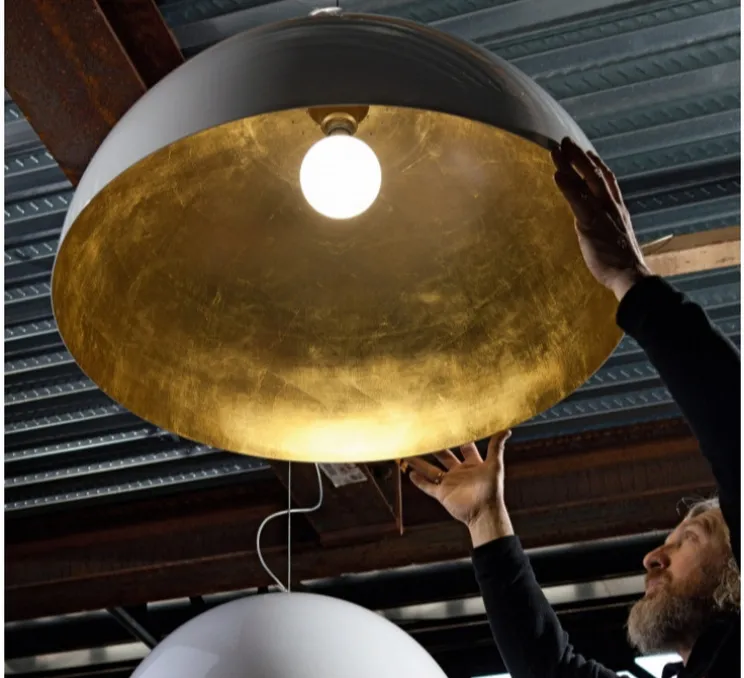 Suspension, Amedeo, noir et or, Ø65cm, H40cm - Zava