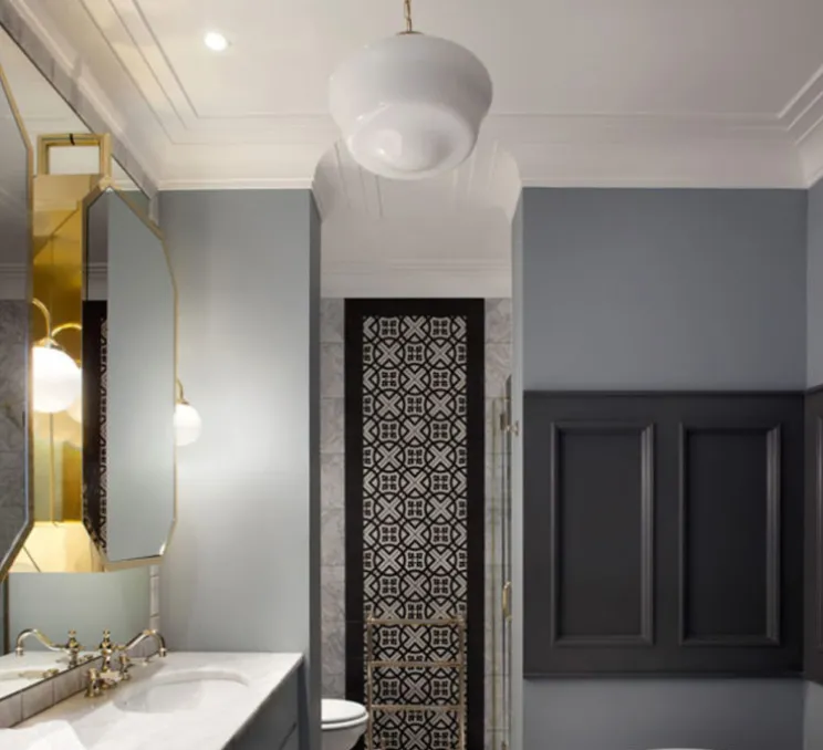 suspension, Anath, laiton, IP44, L35cm, H29cm - Mullan Lighting