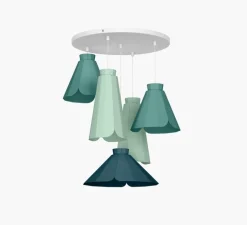 Suspension, ANKARA Set 5, bleu Paon, L56cm, H80cm - Matière Grise