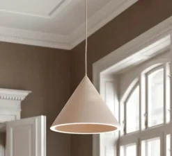 Suspension, Annular, large, beige, LED, K, lm, L26,8cm, H32,4cm - Woud